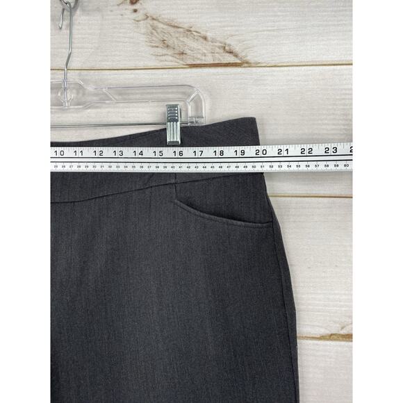 Cj Banks Pants Womens 18W Gray Pull On Straight Leg Dress Stretch Pockets - Picture 3 of 9